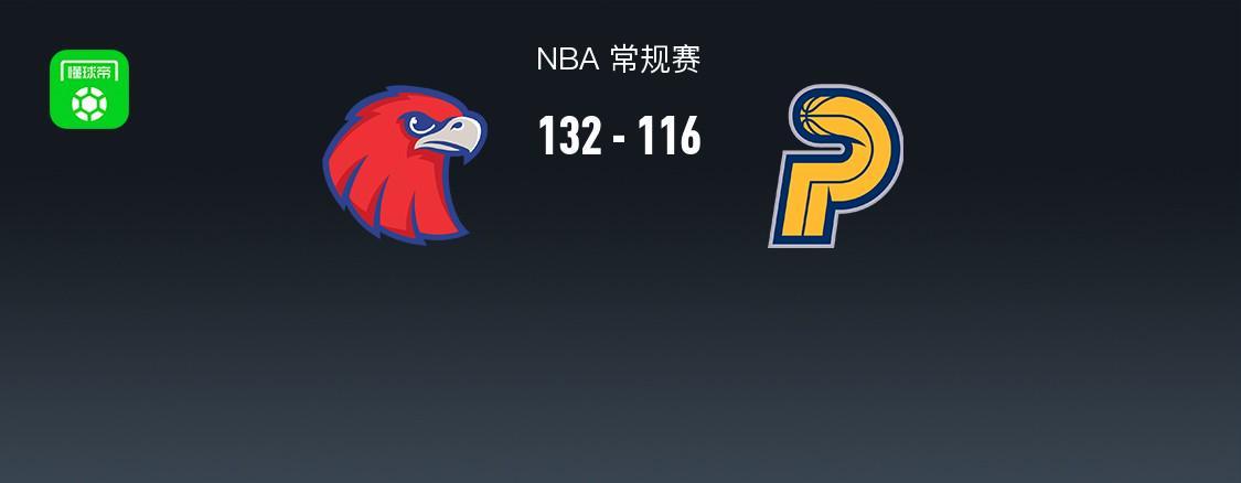 开云-NBA战报：老鹰132-116步行者取NBA3连胜，西亚卡姆26分